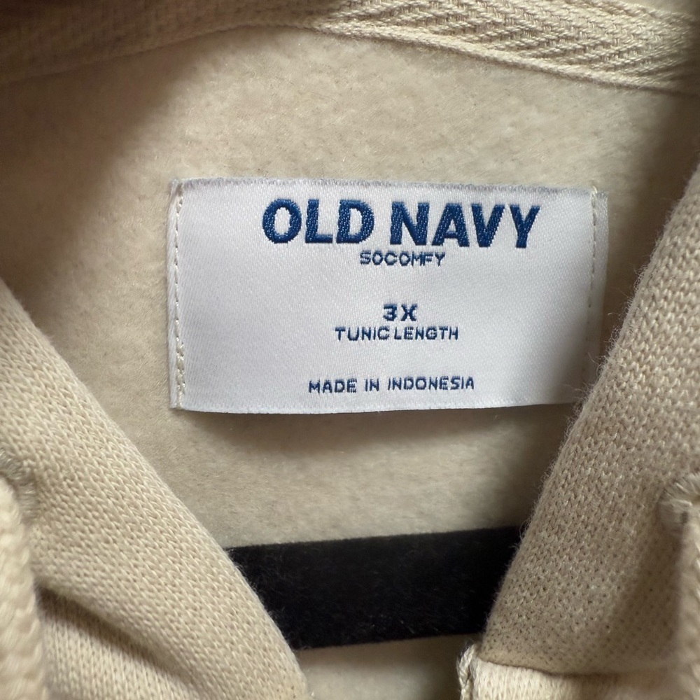 Old Navy Women’s Zip-Up Cream Sweater 3X so comfy - Picture 2 of 4